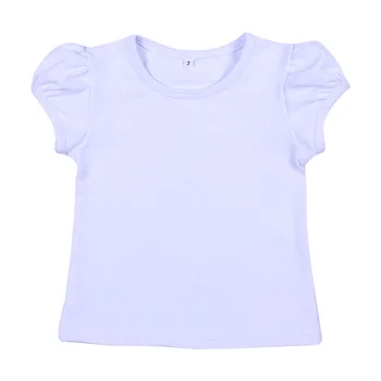 Летняя детская одежда, белая футболка, рубашки с короткими рукавами для девочек, футболка классического дизайна, топ из 100% хлопка, детская одежда для девочек, рубашки