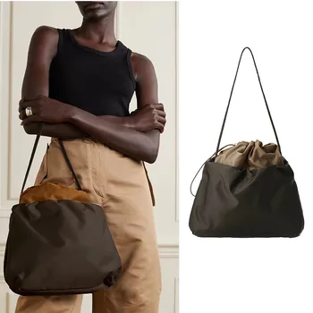 Специальные нейлоновые дорожные сумки на длинных ремнях облачной формы, женские вместительные винтажные сумки с рюшами, модные студенческие дизайнерские сумки чистого цвета