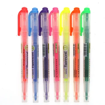 12ШТ Флуоресцентный маркер Light Color - это двуглавый маркер карамельного цвета для студенческих маркеров