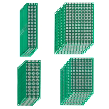 32 шт./лот 2x8 3x7 4x6 5x7 см Двусторонний комплект печатных плат, для любителей электроники DIY, широко используемый в области электроники