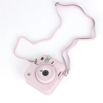 Для сумки для фотоаппарата Polaroid instax mini12 Простой однотонный защитный чехол для хранения на одно плечо, сумка для фотоаппарата из искусственной кожи, рюкзак для фотоаппарата