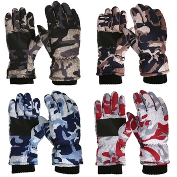 1 пара противоскользящих зимних перчаток Удобные теплые варежки Защитные лыжные перчатки