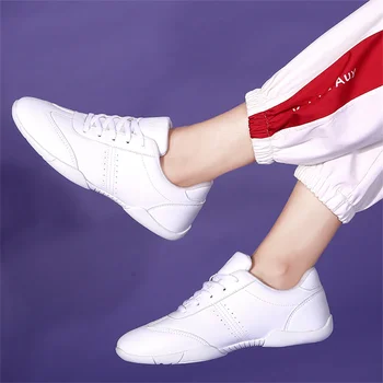 ARKKG Girls White Cheer Shoes Кроссовки Дышащие Детские кроссовки для танцев и тенниса Легкие Кроссовки для молодежных соревнований