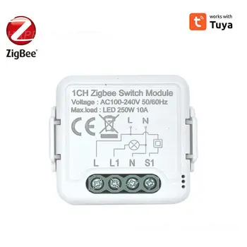 Модуль интеллектуального выключателя света Tuya 3.0 Не требуется нейтральный провод Работает с поддержкой Alexa Home, 2-полосное управление