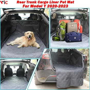 Задний багажник Грузовой лайнер Коврик для домашних животных Собаки Чехол для заднего сиденья Водонепроницаемый Совместим с Tesla Model Y 2020-2023