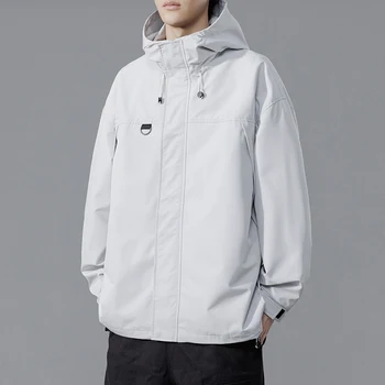 Куртка Корейская мода Ropa Y2k 2023, Куртки для мужской одежды, осень-зима, повседневное пальто с длинным рукавом, Одежда с капюшоном, топы больших размеров