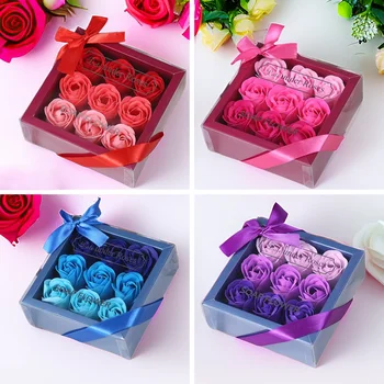 Подарочная коробка с имитацией вечного цветка на День Святого Валентина 1шт, постепенная роза из мыльного цветка, с ручным подарочным украшением