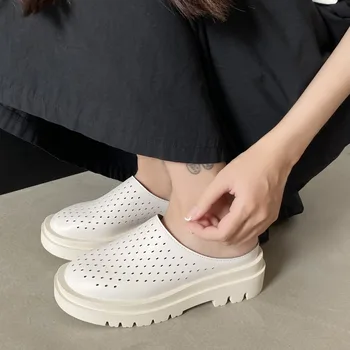 2023 Летние новые женские тапочки, Модные сандалии Baotou, Комфортные тапочки на платформе для отдыха на открытом воздухе, домашние противоскользящие тапочки 43