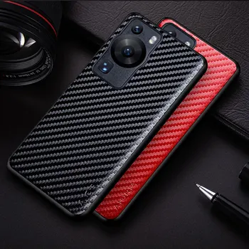 Чехол для телефона с текстурой углеродного волокна для Huawei P60 P50 Pro Модный дизайн, мягкая задняя крышка для Huawei P50 Pro Case