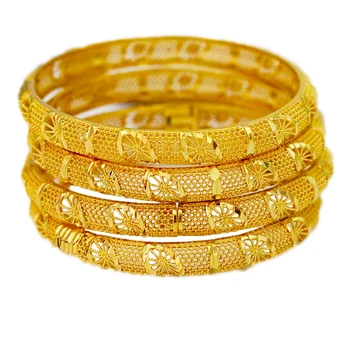 Открывающийся Дубайский Индийский золотой браслет, женский Мужской браслет, Африка, Европа, Эфиопские девочки, детские украшения, свадебный браслет, подарки