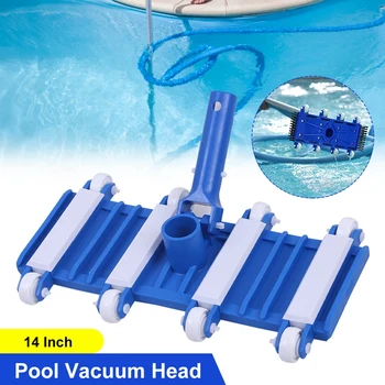 14-дюймовая гибкая вакуумная головка для бассейна с колесиками, боковая щетка для чистки гидромассажной ванны в спа-салоне Pond