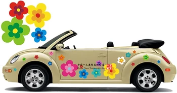 Автомобильная продукция Наклейка на мотоцикл Подходит для наклейки на автомобиль в стиле хиппи Цветы хиппи разных цветов