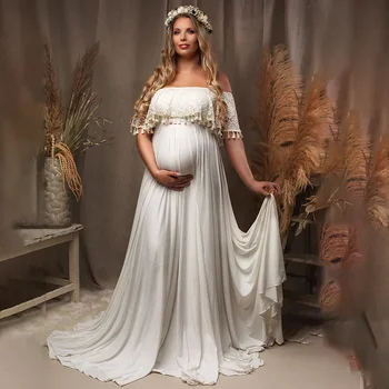 Кисточки Одежда для беременных Платья для фотосессий беременных женщин Костюм Элегантное платье Matemity Photography Vestidos