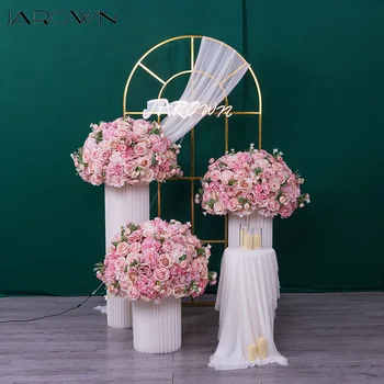 Свадебные украшения для столов Розовая серия Шар из искусственных цветов для вечеринки Декоративный реквизит для мероприятий Подставки для десертных тортов
