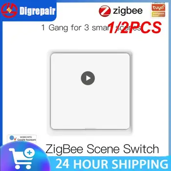 1 / 2ШТ Tuya Smart Scene Switch 12 Scene 4 Gang Switch Кнопочный контроллер Работает С приложением Gateway Smart Life App