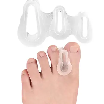 1 шт. силиконовый разделитель для пальцев ног, ортопедические выпрямители для пальцев ног с отверстием для ремня безопасности, гелевый силиконовый разделитель для ухода за ногами