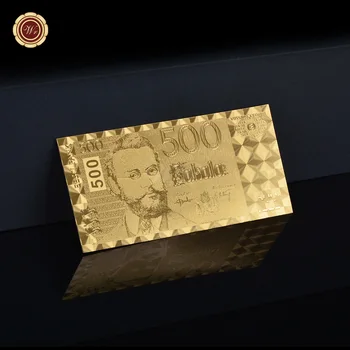 Эстония Позолоченная банкнота номиналом 500 долларов, фальшивая денежная купюра, реквизит для банкнот, денежный сувенир, бизнес-подарок для коллекции