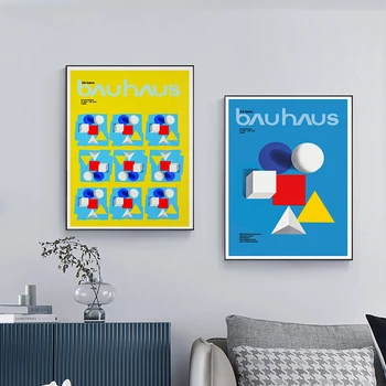 Современный плакат Баухауза, холст Герберта Байера, современная абстрактная модная художественная печать, геометрическая настенная картина для гостиной, домашний декор