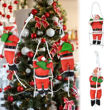 Рождественский Санта Клаус, взбирающийся по веревочной лестнице, Кукла-подвеска, Рождественская елка, подвесные украшения для дома на открытом воздухе, Navidad, Новогодний подарок для детей