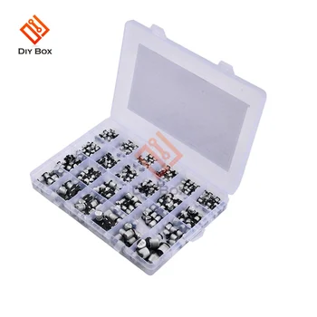 1 мкФ ~ 1000 мкФ 6,3 В-50 В 400шт 24-значные Алюминиевые Электролитические Конденсаторы SMD В Ассортименте DIY Kits Box