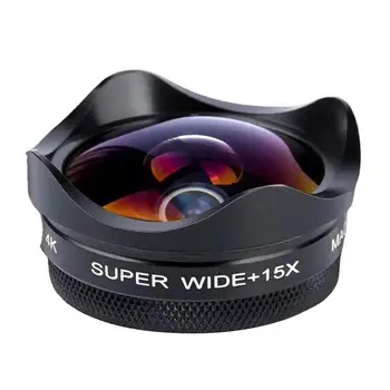 Профессиональный широкоугольный круговой поляризационный Фильтр 4K 15X HD super wide angle lens для iPhone 6s plus 7 и более телефонов