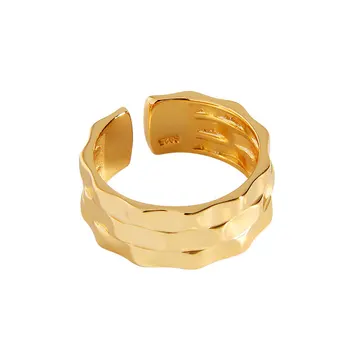 Кольцо из стерлингового серебра 925 пробы, дизайнерское кольцо-цепочка для ретро-часов, женское открытое универсальное серебряное кольцо