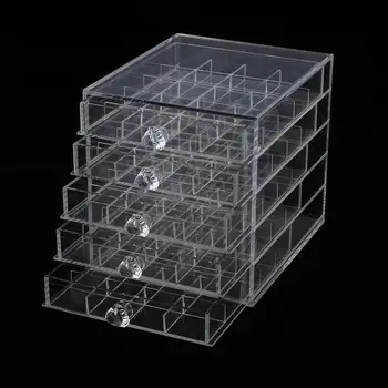 Акриловый футляр для хранения ногтей, ящик, контейнер для ювелирных изделий, коробка-органайзер