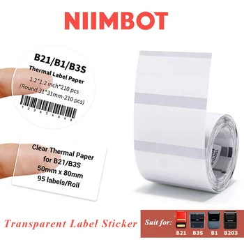 Прозрачная самоклеящаяся бумага Niimbot для принтера Jingchen B21 B3S B1 B3