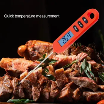 Водонепроницаемый термометр для жидкостей, Высокоточный Водонепроницаемый ЖК-дисплей, Пищевой термометр для мяса, молока барбекю, мгновенное считывание цифрового