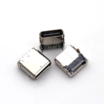 30шт 12-контактный 24-контактный разъем SMT Micro USB Type C 3.1 Женское размещение Дизайн печатной платы SMD DIP зарядка высоким током своими руками