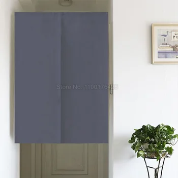 Простая однотонная дверная занавеска Серого цвета, японские Подвесные Дверные шторы, Декор Дверного проема Кухни, спальни, гостиной, перегородки, Занавески