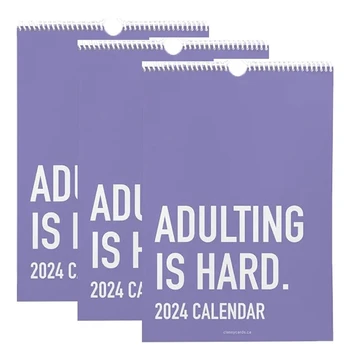 Календарь Adulting Is Hard на 2024 год, Ежемесячный Вдохновляющий Настенный Календарь На 2024 Год Для Взрослых, Планировщики Для Офисного Календаря Durable