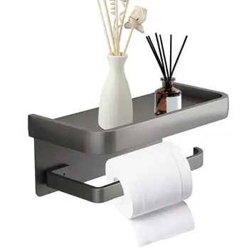 Держатель туалетной бумаги Подставка для салфеток Алюминиевая Салфетка Телефон Держатель для полотенец для ванной Комнаты Полка для хранения рулонов бумаги Аксессуары для ванной комнаты