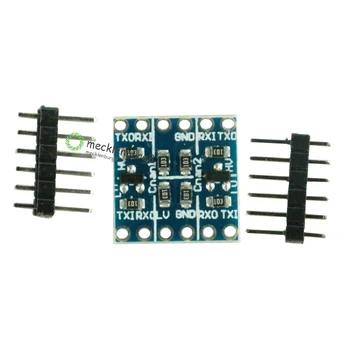 10 шт./лот, Двухканальный преобразователь логического уровня IIC I2C, Двунаправленный модуль платы с напряжением от 5 В до 3,3 В для Arduino