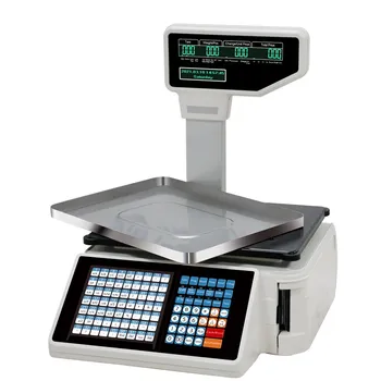 Новые Весы Кассового аппарата серии 30 кг TMA Электронные Весы Для печати этикеток Со штрих-кодом Для супермаркета Поддерживают печать только этикеток