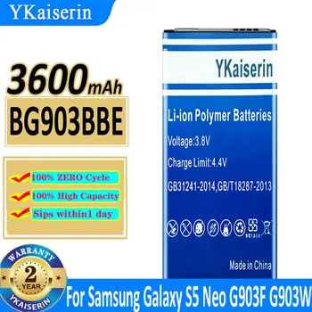 YKaiserin EB-BG900BBE EB-BG900BBU Аккумулятор 3600 мАч Для Samsung Galaxy S5 S5 900 G900F/S/I G900H 9008V 9006V 9008W Аккумулятор
