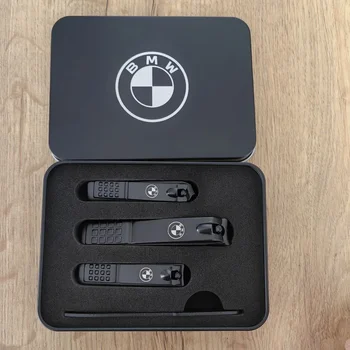 Новая металлическая машинка для стрижки ногтей BMW для маникюра, набор из четырех предметов, два в одном, необходимые для всей семьи инструменты для чистки маникюра