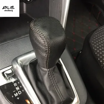 AT/MT, 1 шт., чехол для рычага переключения передач и ручного стояночного тормоза из натуральной кожи для Mazda CX-5 CX5 CX 5 2015-2017