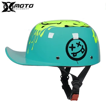 Мотоциклетные шлемы на половину лица, защищенный шлем для электрического мотоцикла, бейсболка, шлем для взрослых, аксессуары для мотоциклов