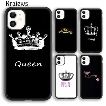 Krajews King Queen Prince Princess Чехол Для Телефона Чехол Для iPhone 15 SE2020 14 6 7 8 plus XR XS 11 12 13 pro max Plus coque Fundas