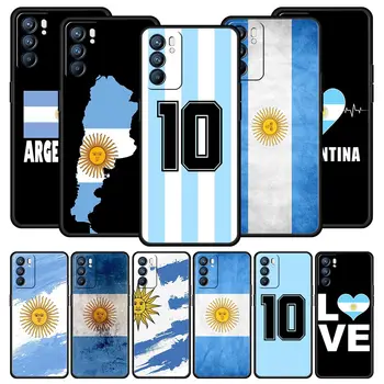 Флаг Аргентины Футбол 10 Чехол Для телефона Oppo Find X5 A54 A53 A52 A9 2020 A15 A95 A76 A74 A12 Reno7 SE Reno6 Pro Plus 5G Чехол