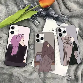 Мусульманский арабский чехол для телефона в хиджабе для девочек для iphone 11 13 12 14 15 pro max mini plus для мальчиков и девочек