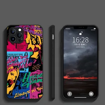 Дизайнерский Чехол Для Телефона Hysteric Glamour Girl Для Apple 14 iPhone Se 12Pro 13 11 Pro Max Mini Xs X Xr 7 8 6 6s Plus Черный Противоударный