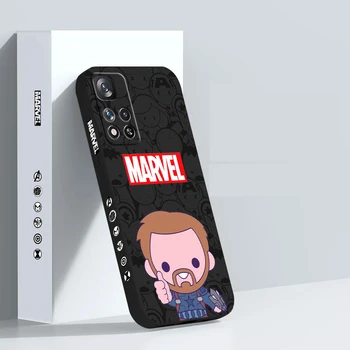 Герой Marvel Капитан Америка Для Redmi Note 12 11T 11S 11E 10S 10T Pro Plus Lite Max Жидкий Левый Чехол Для Телефона