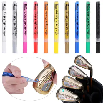 Многоцветные аксессуары для гольфа Солнцезащитное Покрытие Power Ink Pen Акриловый маляр Ручка для клюшки для гольфа Ручка для изменения цвета