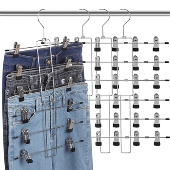 Вешалки для брюк Металлические Стальные Компактные Многофункциональные Вешалки для джинсов, шарфов, юбок, сушильных шкафов, органайзеров для хранения одежды