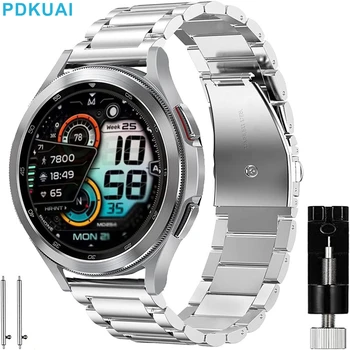 Металлический Ремешок для Samsung Watch 46mm/3/ Gear S3/Huawei GT2/3Pro Amazfit GTR Браслет Из нержавеющей Стали Браслет Для Galaxy Watch 5/4