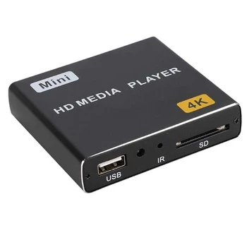 Мини-медиаплеер на жестком диске 4K, горизонтальный и вертикальный цифровой видеоплеер 1080P с USB-накопителем /SD-картами