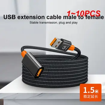 1 ~ 10ШТ Удлинительный кабель USB 2.0 от мужчины к женщине, высокоскоростной кабель для передачи данных для компьютера, камеры, телевизора, принтера, удлинительный кабель
