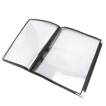 Прозрачные обложки ресторанного меню для кафе-бара формата А4 в книжном стиле 6 Страниц 12 Просмотров